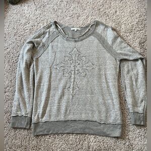 Miss Me Gray Knit Sweater Top